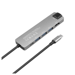 2E Hub USB-С To 2хUSB-A 2.0/USB-A 3.0/USB-C PD/HDMI/Ethernet