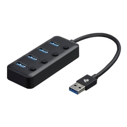 2Е Hub USB-A To 4xUSB-A Black