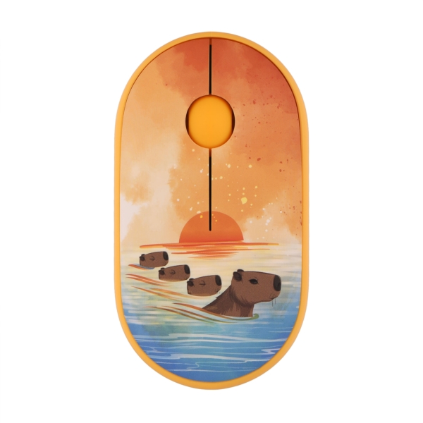 2E MF300 Capybara: Sunset Silent WL BT Yellow Mouse 2E-MF300WCAPIBARAYW