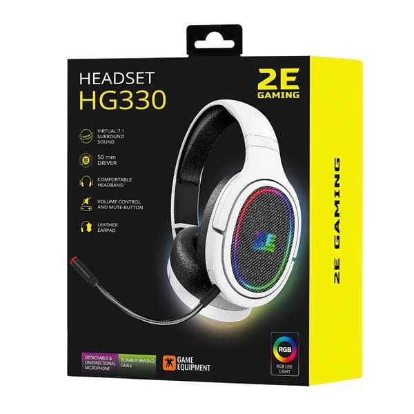 2E HG330 7.1 Gaming Headset WHITE 2E-HG330WT-7.1