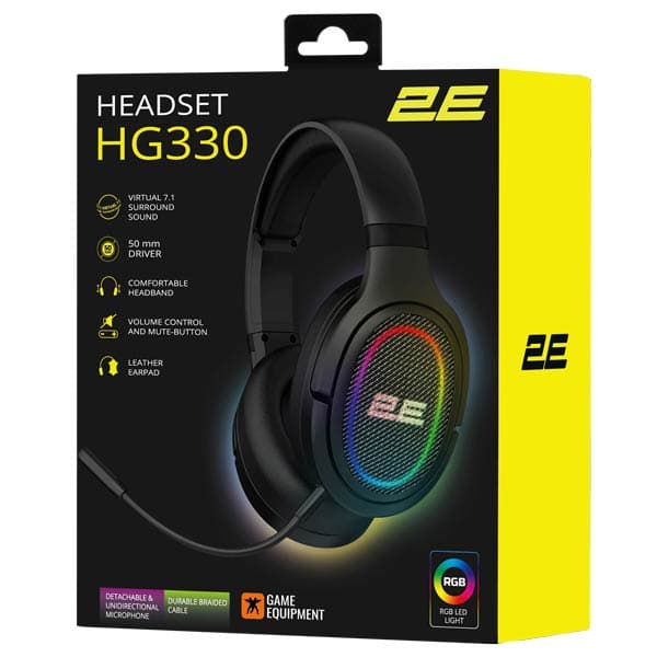 2E HG330 7.1 Gaming Headset Black 2E-HG330BK-7.1