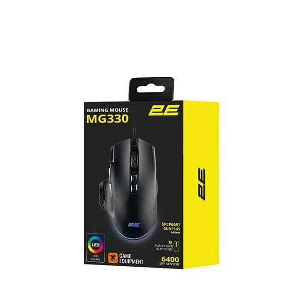 2E MG330  Black Gaming Mouse 2E-MG330UB