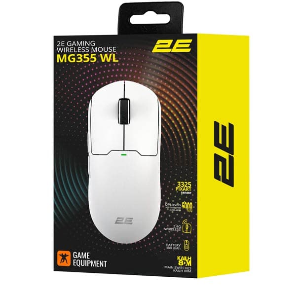2E MG355 WL RGB USB-A WL White Gaming Mouse 2E-MG355UWT-WL