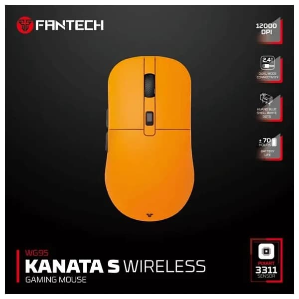 Fantech WG9S KANATA S Yellow Wireless Gaming Mouse